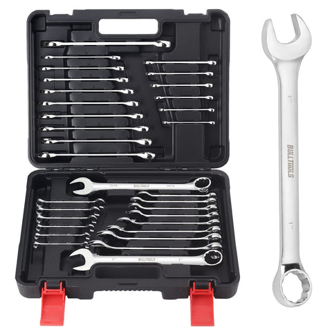 BULLTOOLS 32-piece wrench set in a box-case for organized storage and quick access