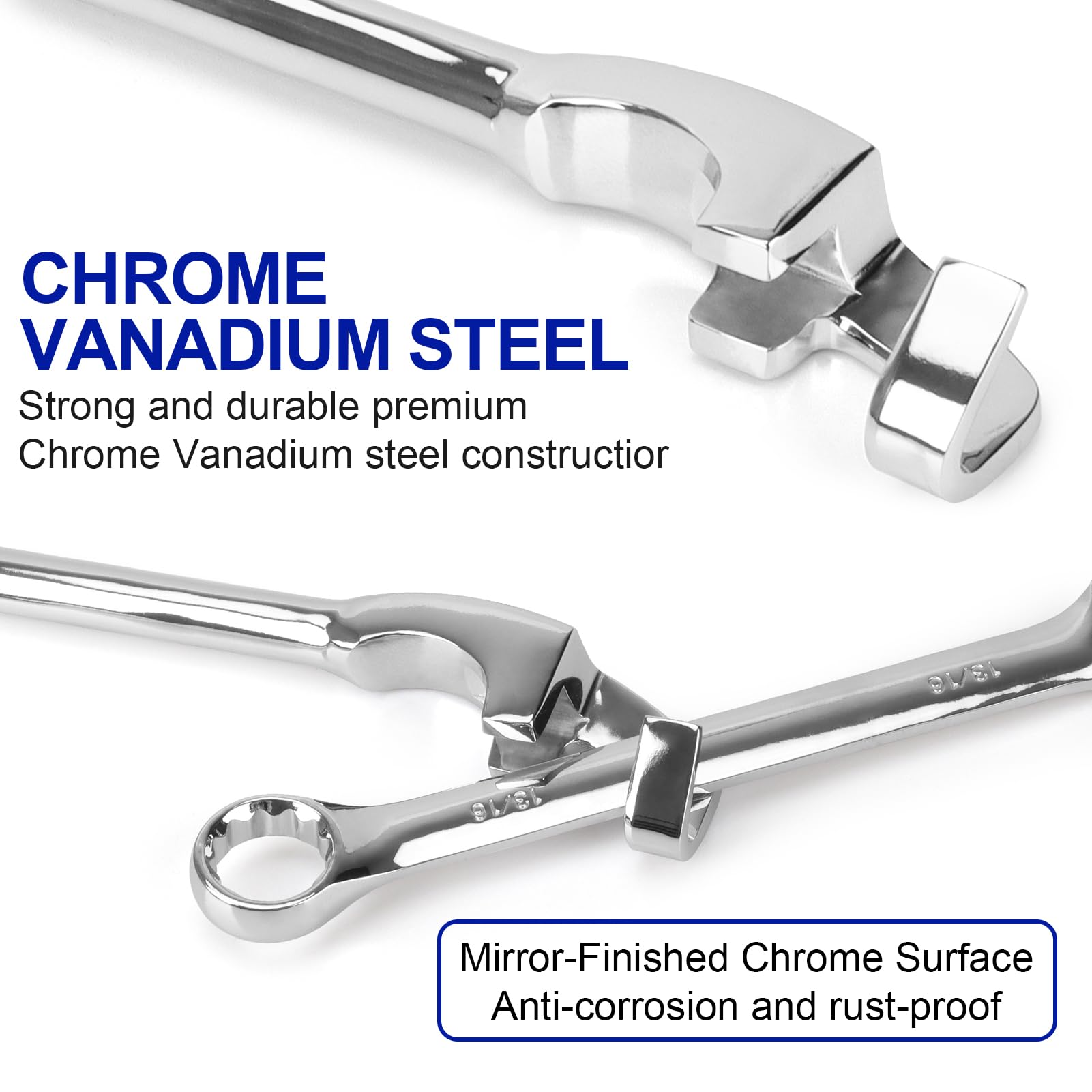Bulltools chrome-vanadium steel construction delivers durability and rust resistance.