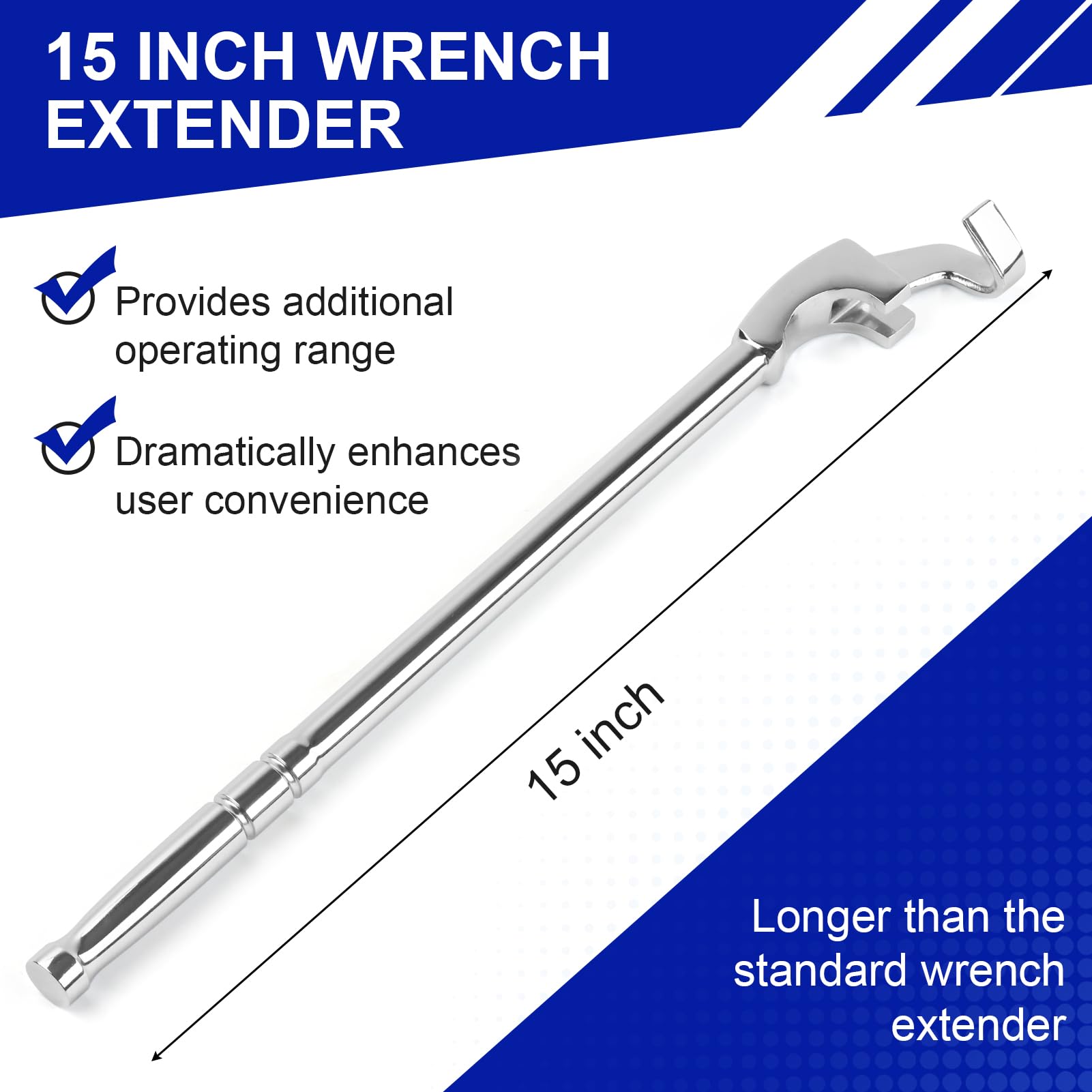 Bulltools universal-wrench-extender for wide compatibility across ratchets, breaker bars, and sockets.