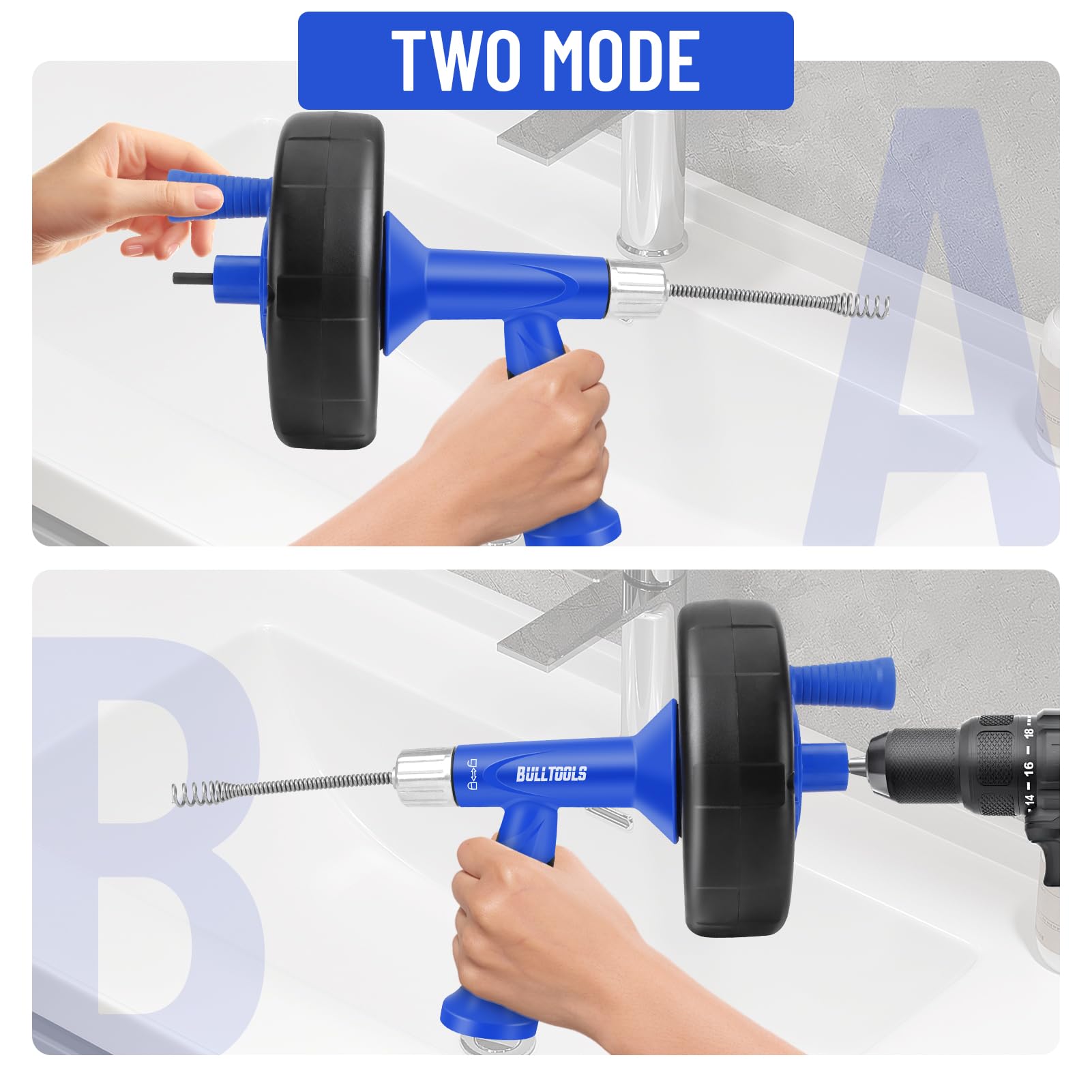 BullTools upgraded metal mouthpiece reduces wear during cleaning.