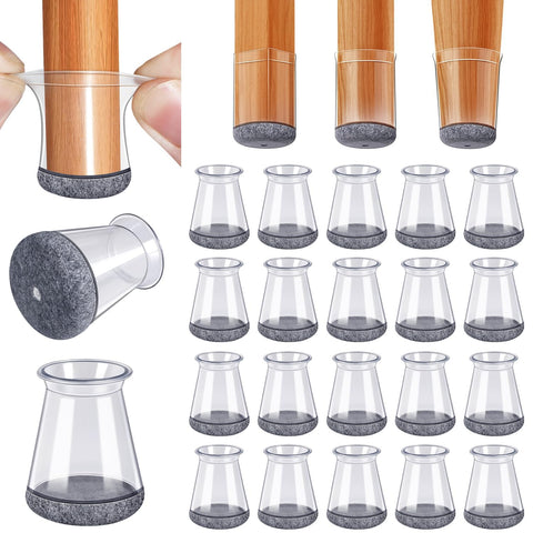 BUMACO chair leg protectors on hardwood floor reduce scratches and noise