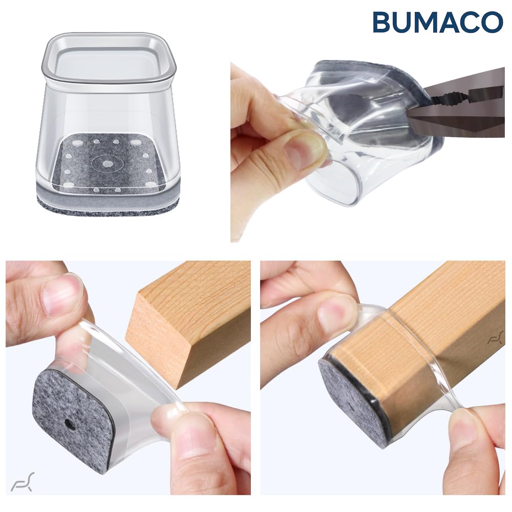 BUMACO 40-pack set delivers full chair floor protection.