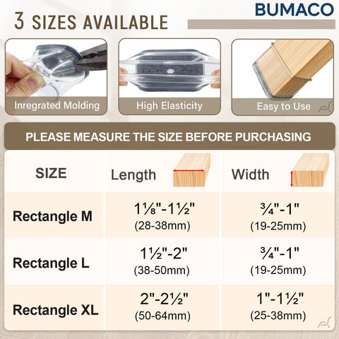 BUMACO felt-silicone bonded protectors enable tool-free installation.