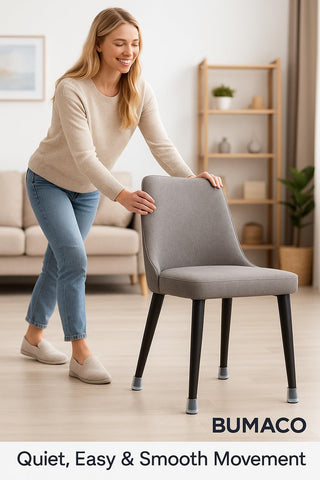 BUMACO versatile fit for round, square, and angled chair feet
