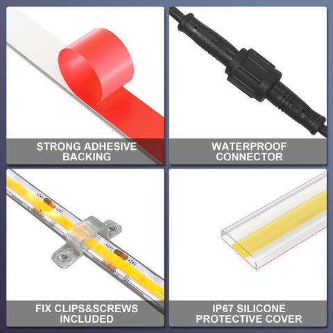 BUNACET easy installation with adhesive backing and screws.