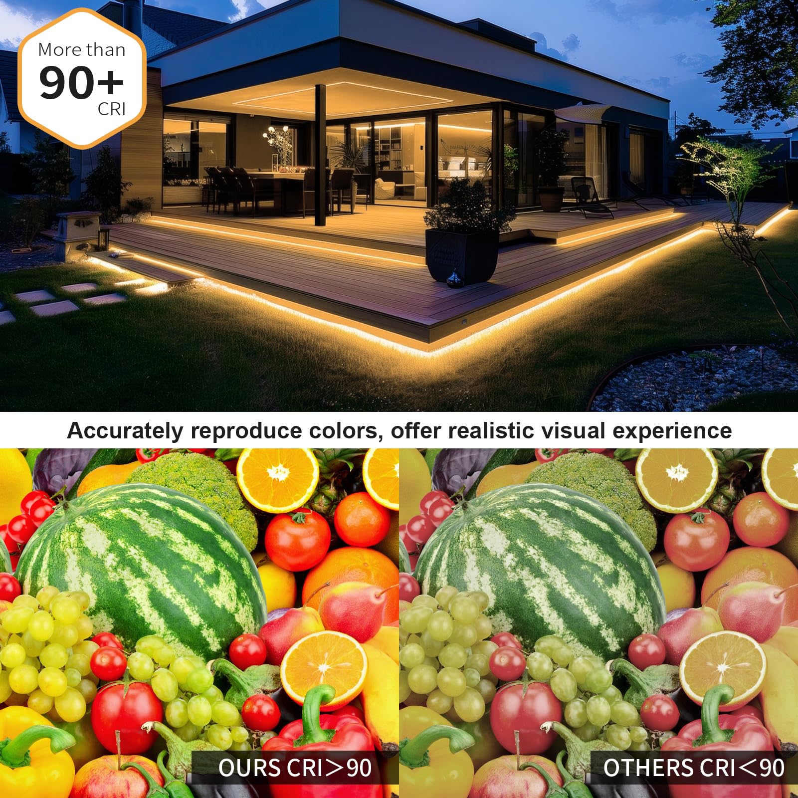 BUNACET ultra-flexible COB strip for curved surfaces.