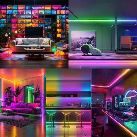 Bunacet room lighting ideas with RGB COB strip for bedrooms or gaming dens