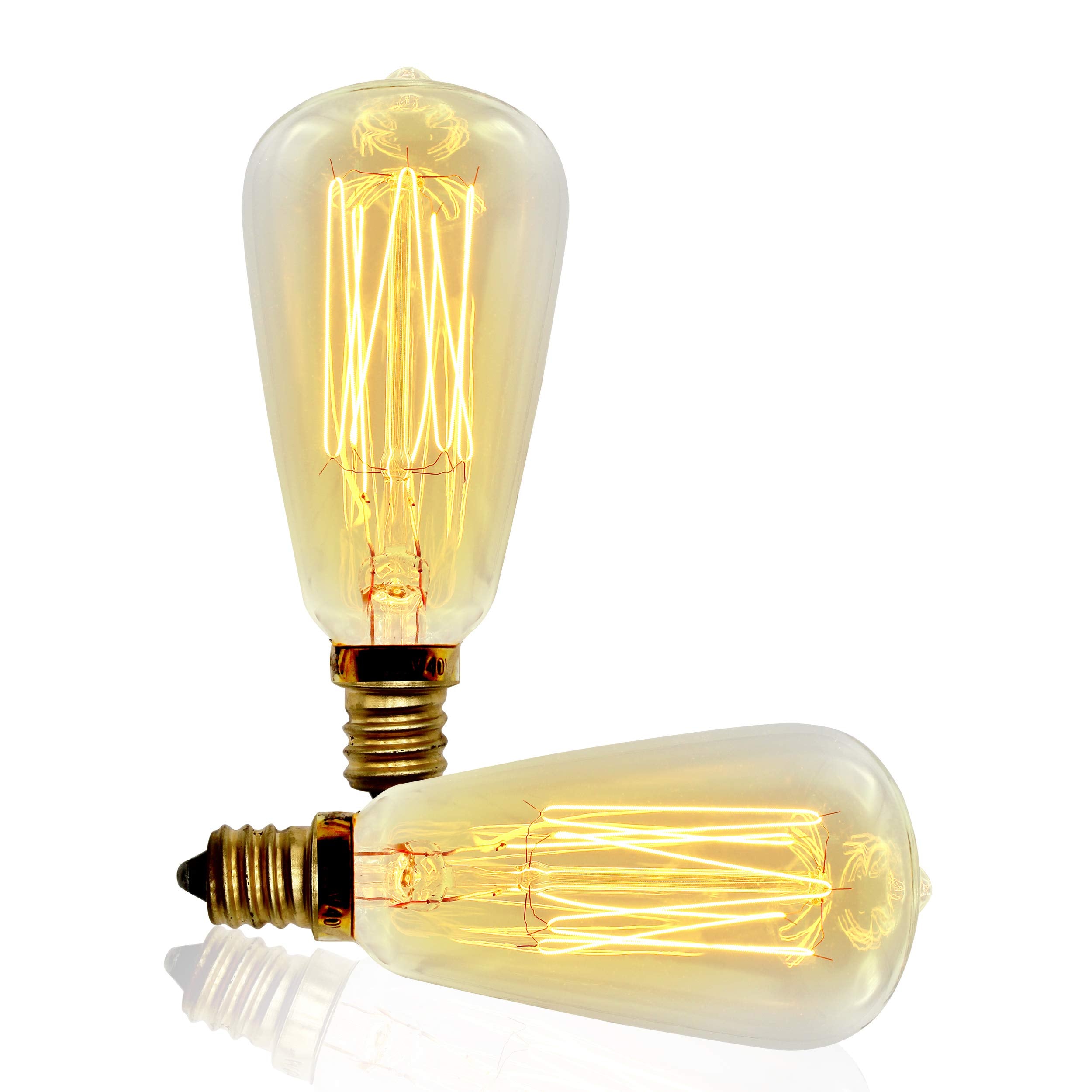Bunnit Bulbs vintage retro Edison bulb ST38 40W glow in warm 2200K ambiance