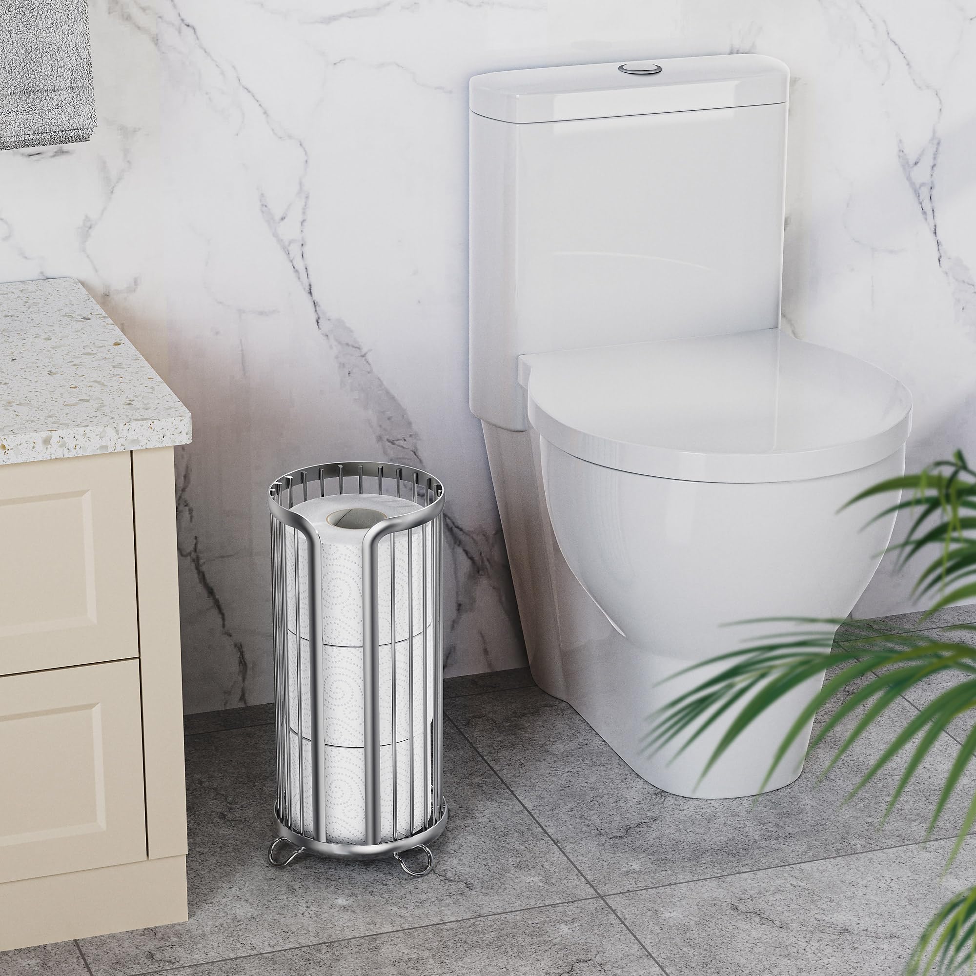 Bunoxea freestanding design fits beside the toilet in small spaces.