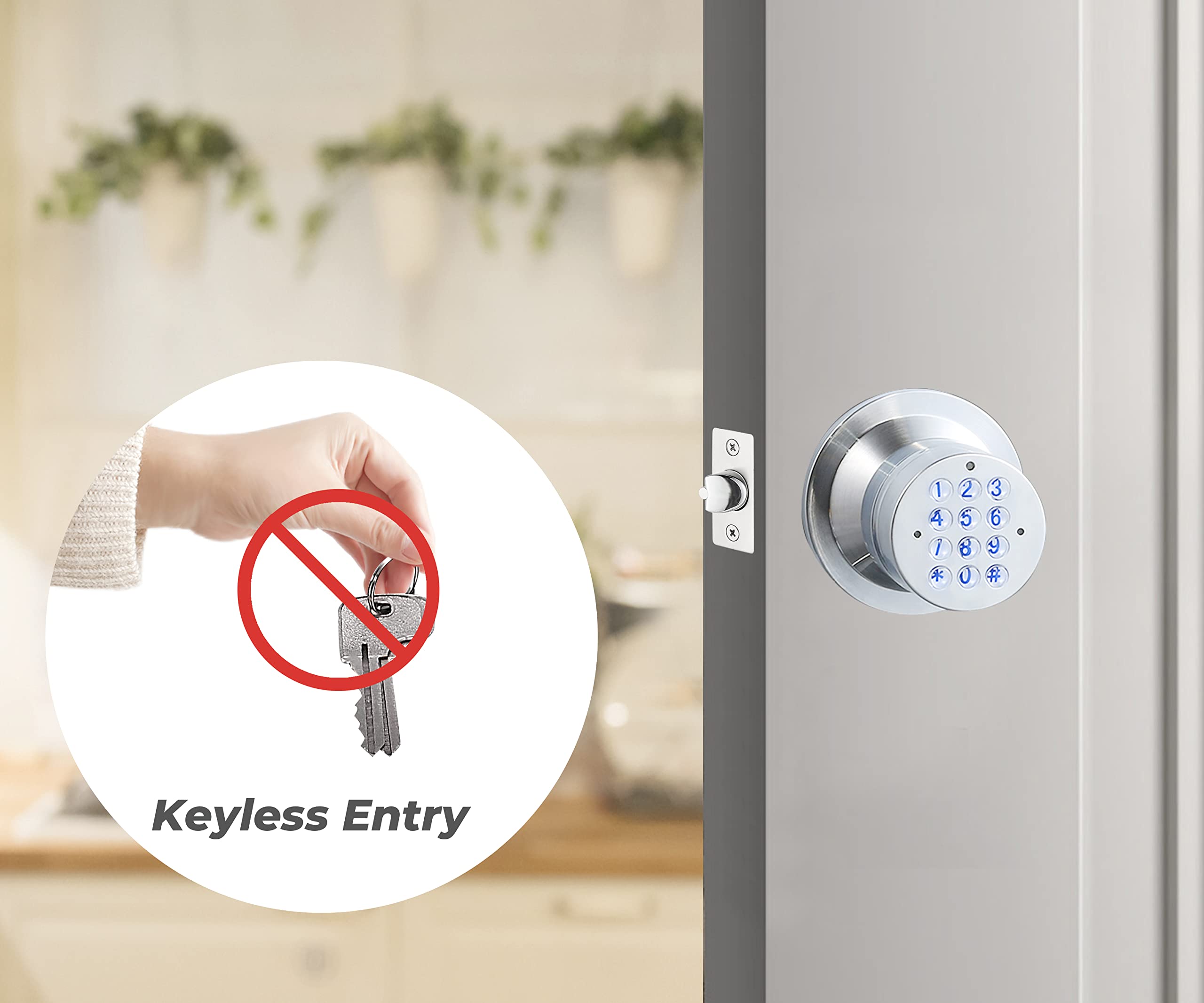Buoan automatic locking retractor ensures doors engage after entry.