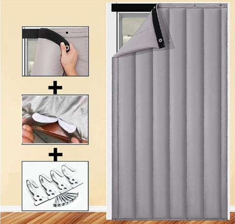 Buokaiw waterproof windproof door blanket shields against rain and snow.