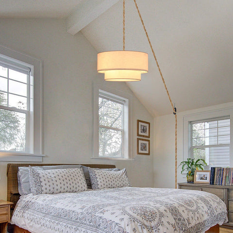 Buovikalo plug-in pendant mounted on wall or ceiling for flexible setup