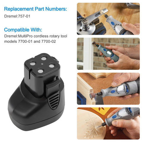 BURGARDEN battery in use with Dremel tool demonstrating extended operation between charges.