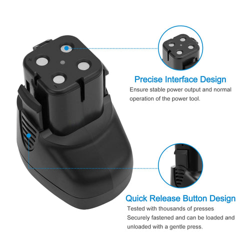 BURGARDEN compact replacement battery design for easy carry and quick swaps.