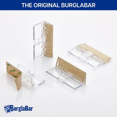 Burglabar crystal-clear design on glass blends with decor while adding protection.
