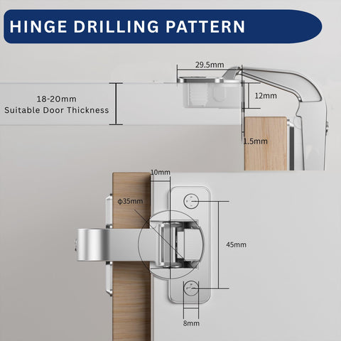 BURKS euro hinge integration with 170° supports reliable Lazy Susan operation.