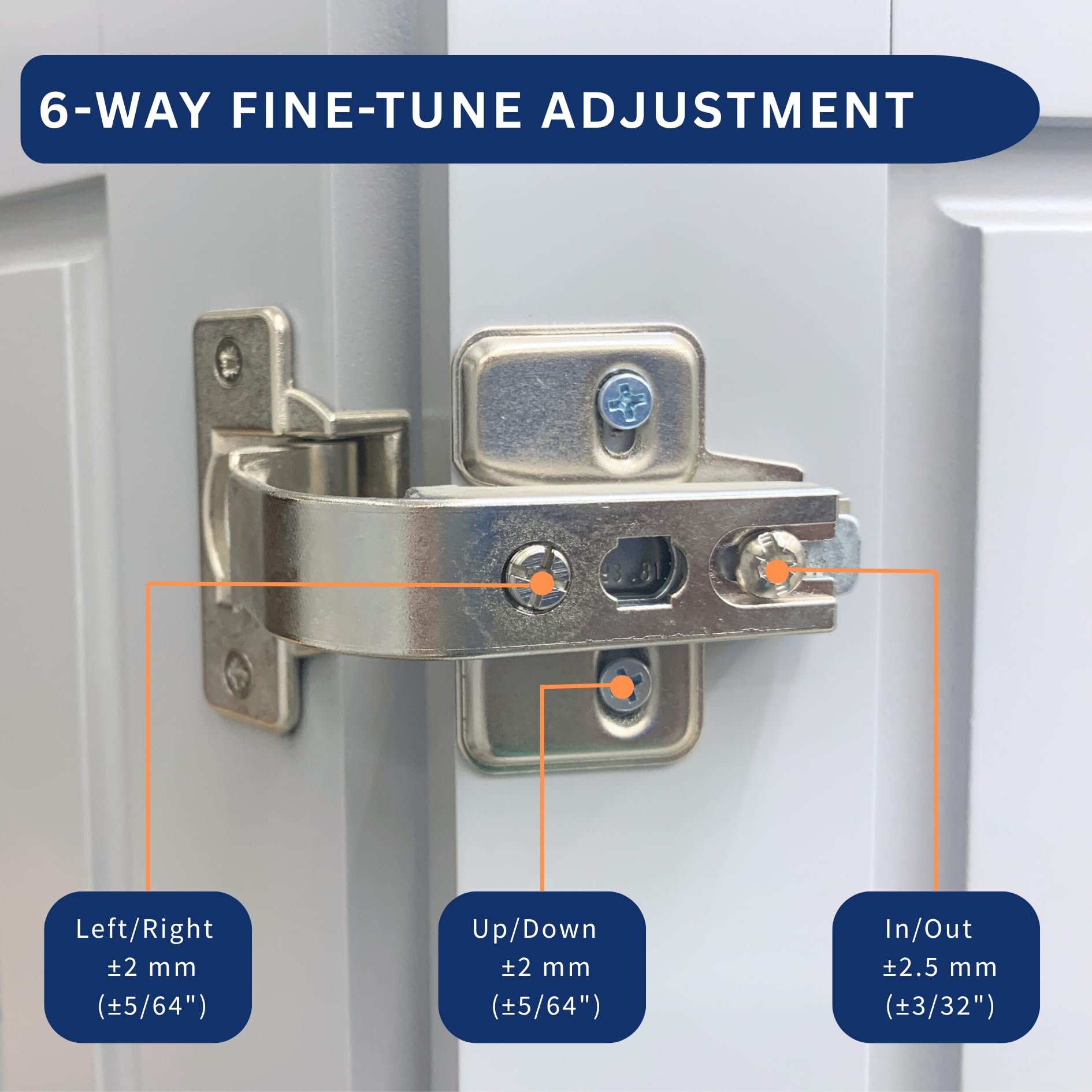 BURKS zinc cast construction hinge offers durable support for busy kitchens.