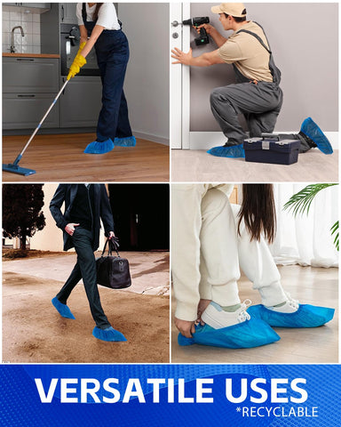 Buself booties providing floor protection across multipurpose tasks