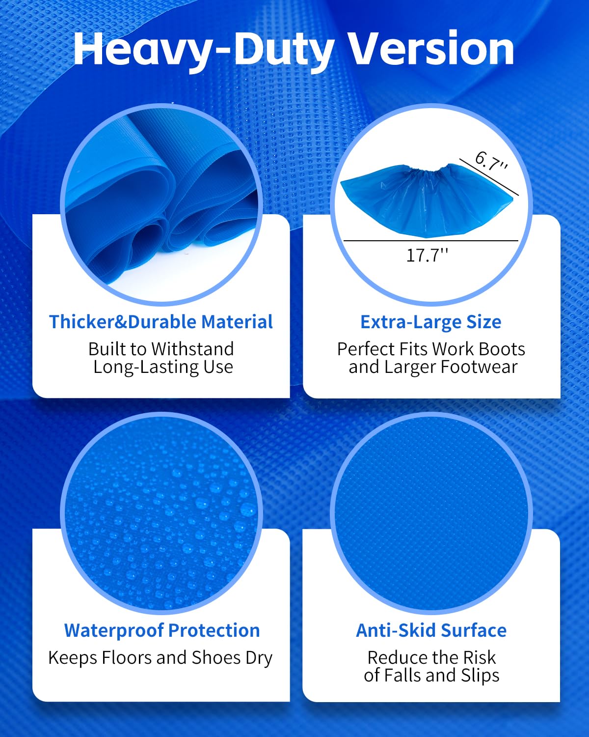Buself shoe covers used indoors and outdoors to protect floors