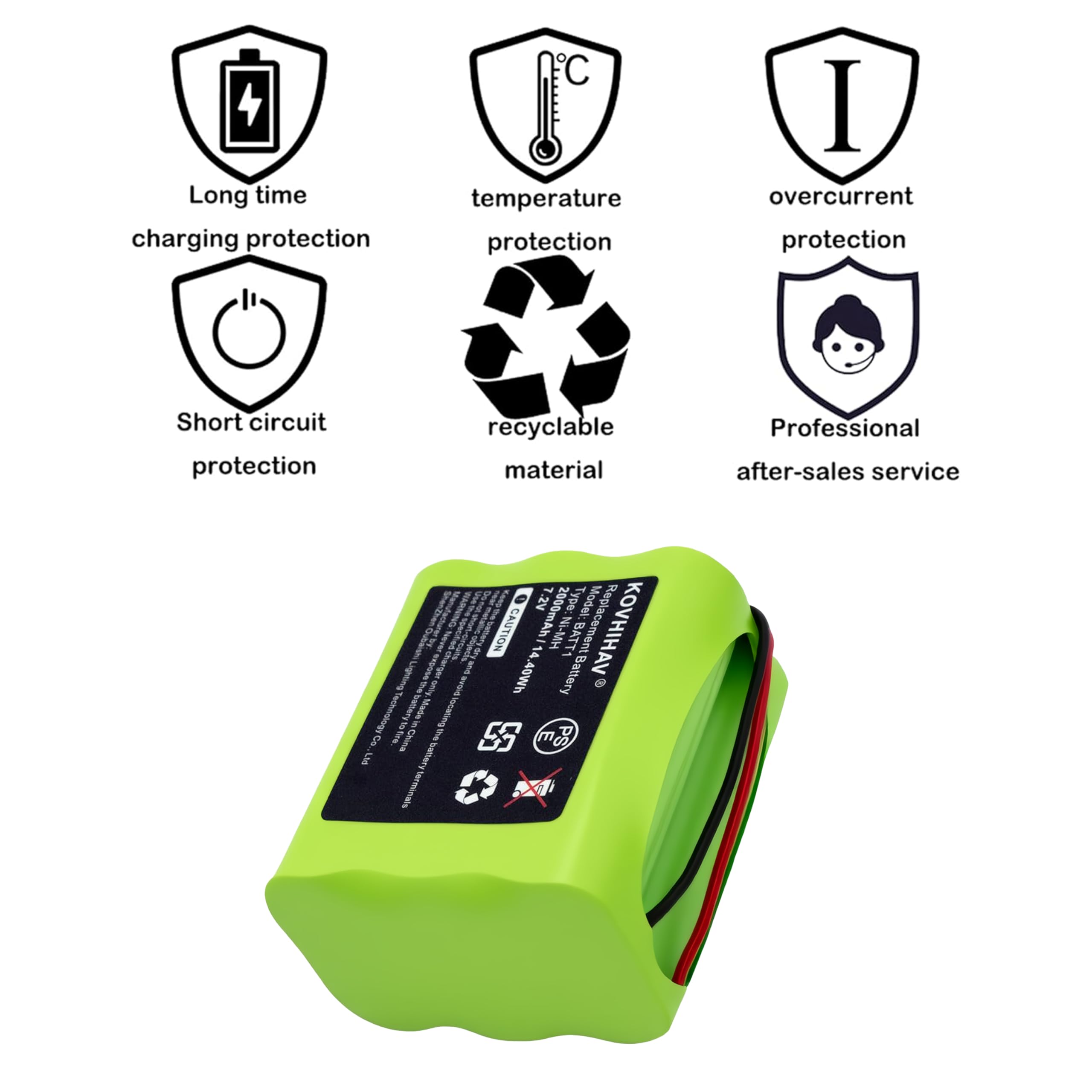 BUSFUIVA Ni-MH battery pack, 14.4 Wh, ready for long-lasting sessions.