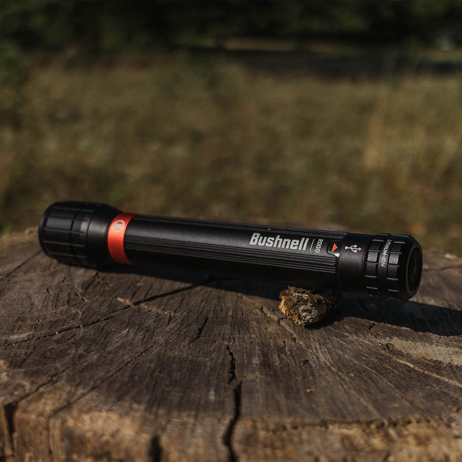 Bushnell 2000 Lumen Rechargeable Flashlight packaging and unboxing
