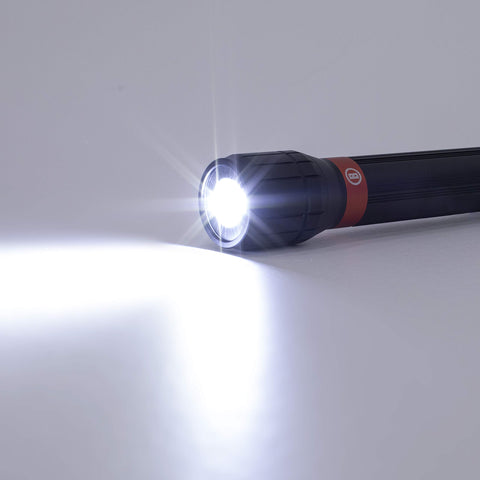 Bushnell flashlight side view highlighting compact grip for comfortable handling