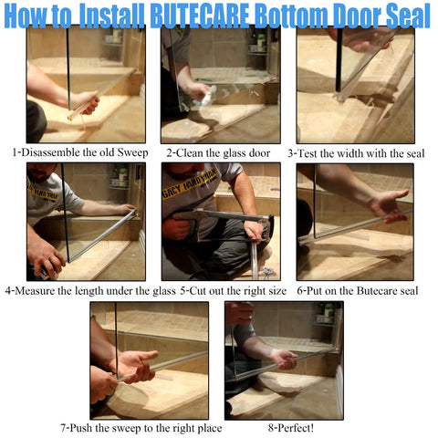 Butecare easy installation offers glue-free upgrade for glass doors.