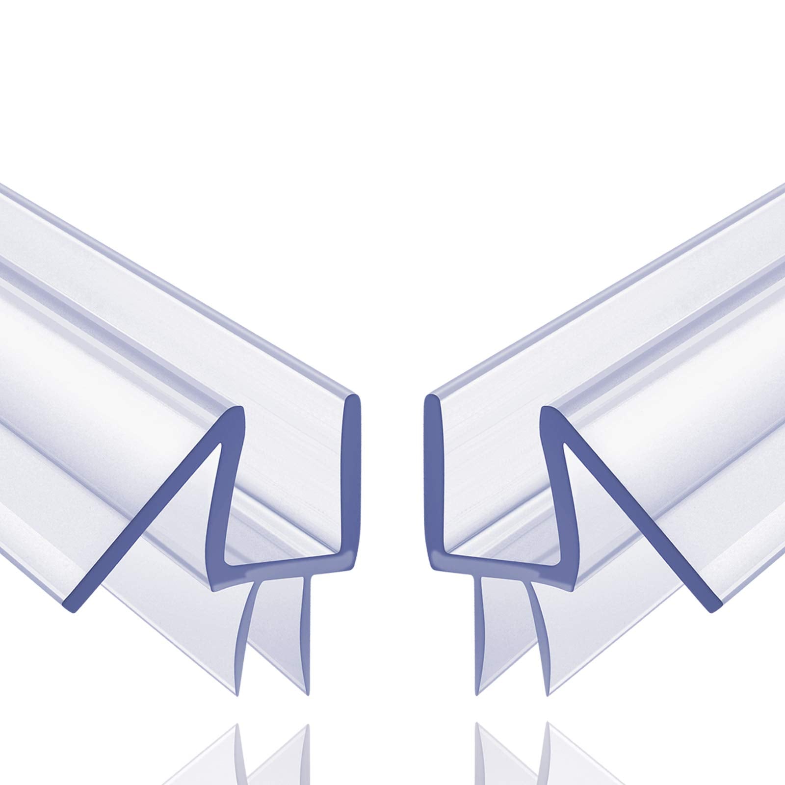 Butecare frameless bottom seal on glass door reduces leaks with near-transparent profile.
