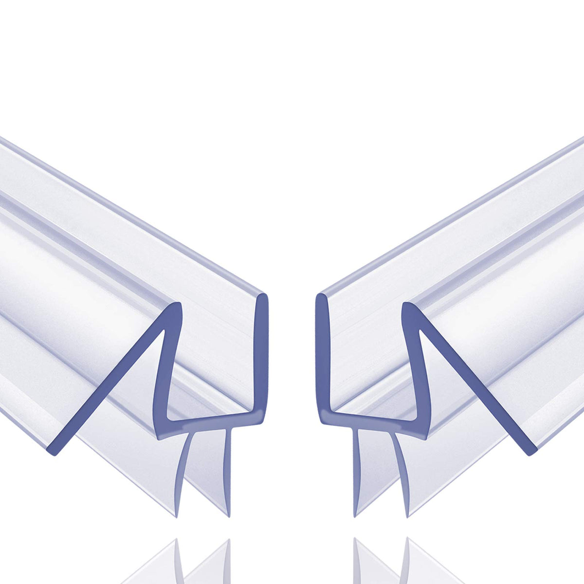 Butecare frameless bottom seal on glass door reduces leaks with near-transparent profile.