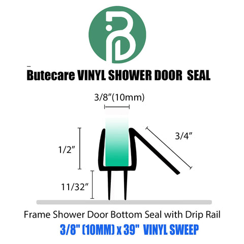 Butecare 39-inch two-pack seals provide reliable protection for glass doors.
