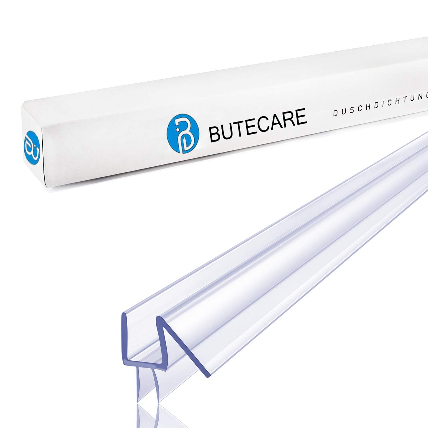 Butecare two-pack seals arrive ready for quick replacement on glass showers.