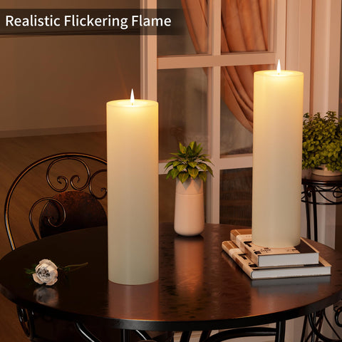 BUTHY ivory wax look and flicker enhance porch decor with authentic charm.