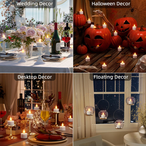 BUTHY tea lights feature five dimming levels for mood control.
