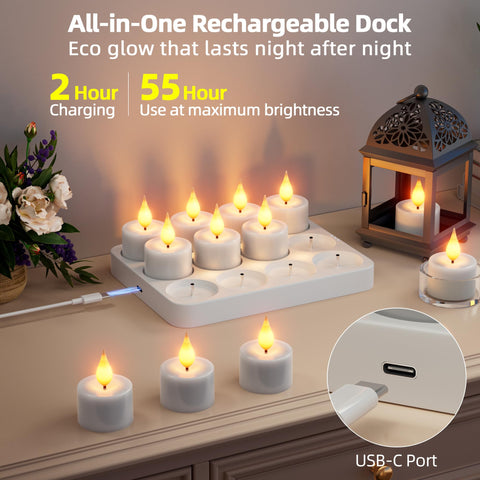 BUTHY flameless tea light offers safe ambiance around kids and pets.
