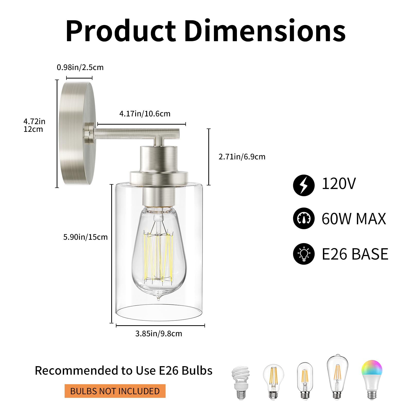 BUTHY wall light back view demonstrates easy mounting and a durable base