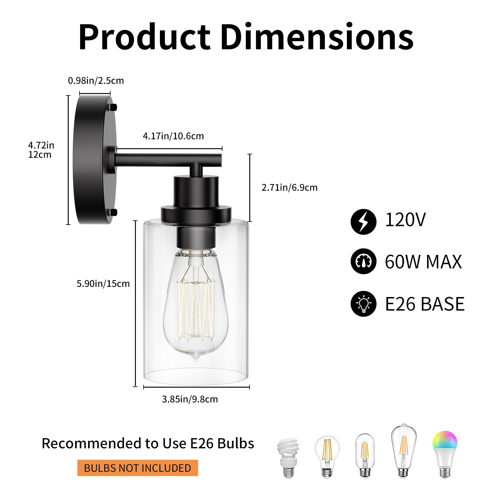 BUTHY wall sconce light indoor hallway image demonstrates compact size for tight spaces