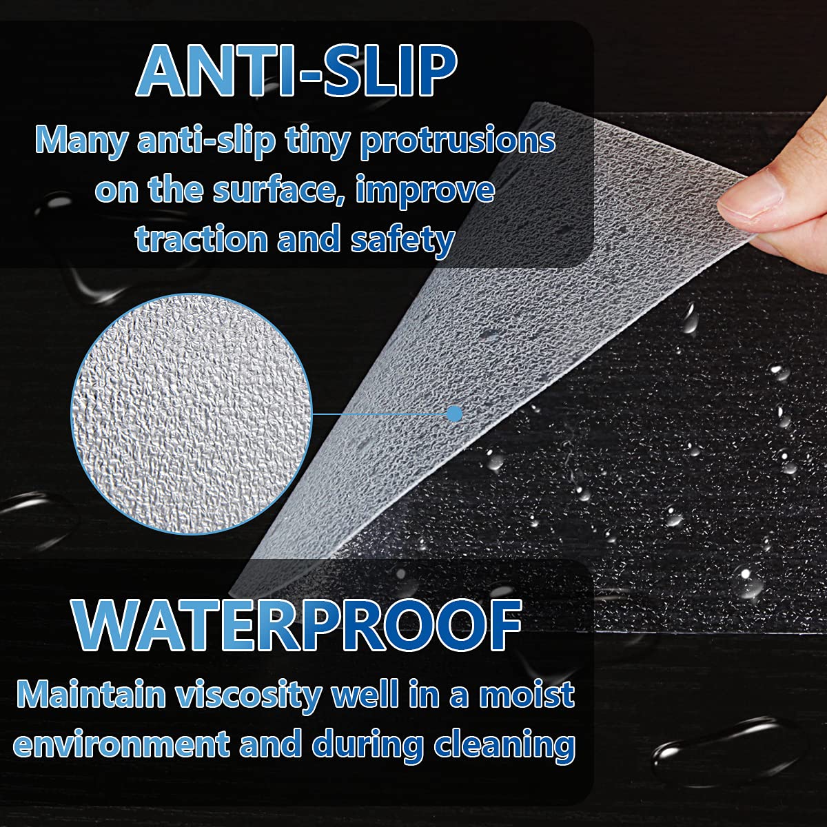 Butizone 6x30 clear waterproof anti-slip strips stay effective after cleaning