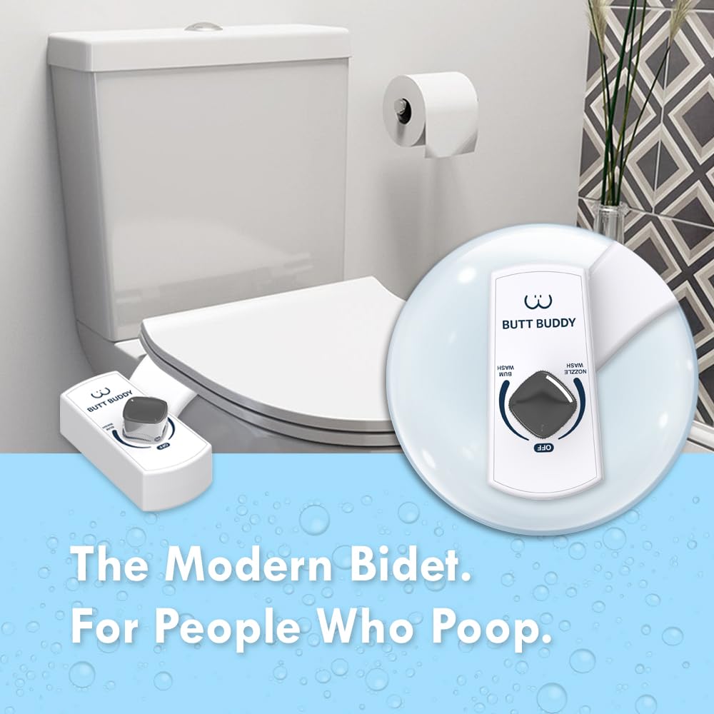 Butt Buddy adjustable water-pressure dial in use