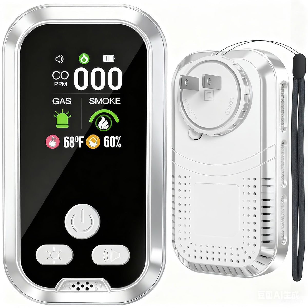 Buwheekoki 6-in-1 detector front display with live readings for quick checks