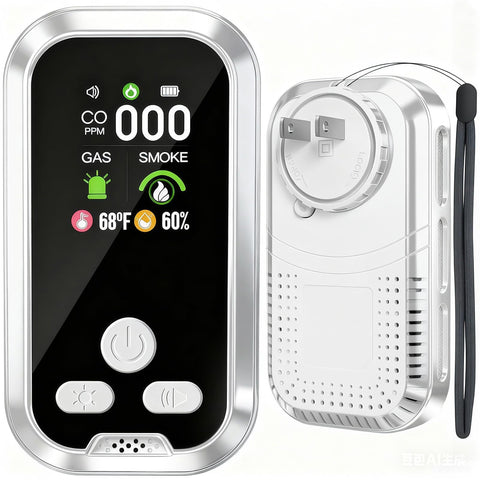 Buwheekoki 6-in-1 detector front display with live readings for quick checks
