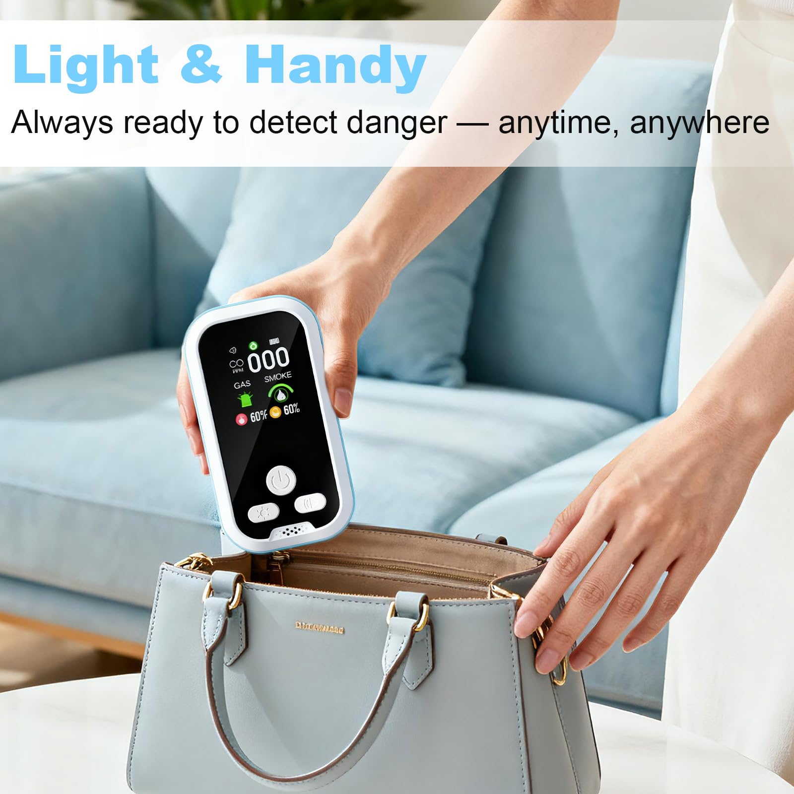Buwheekoki home-use setup in kitchen or bedroom for everyday protection.