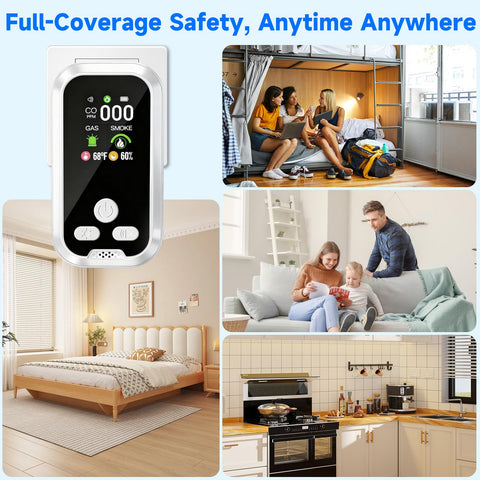 Buwheekoki white compact design blends in while providing multi-sensor safety