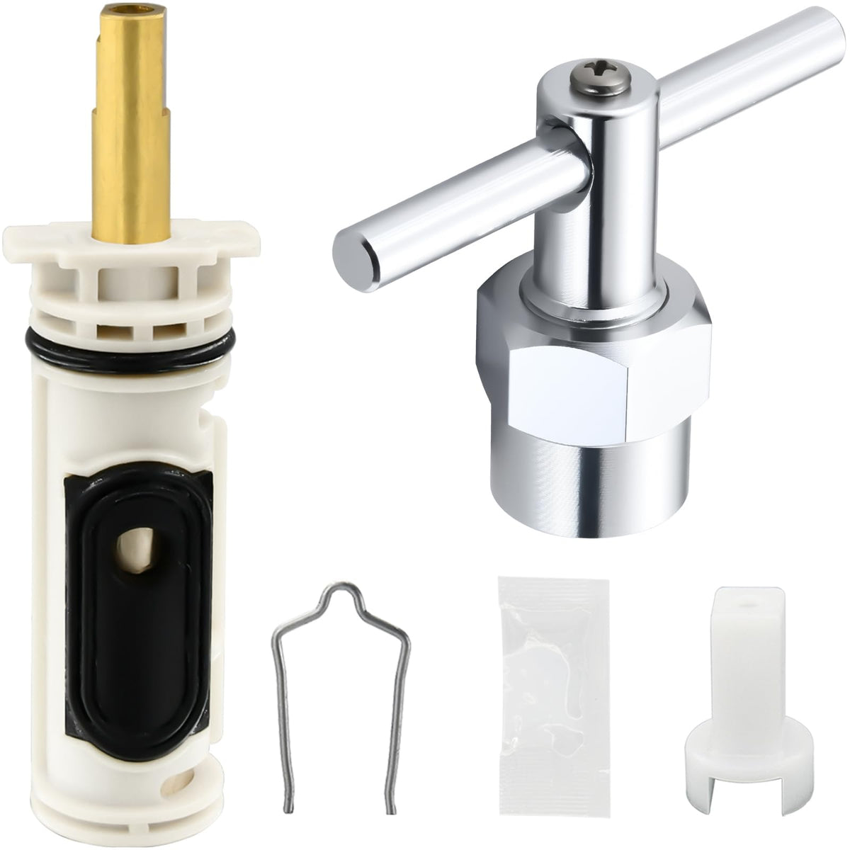 BUWTIQ 1222 cartridge with durable brass core for long-lasting shower performance.
