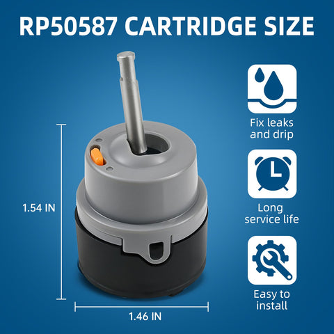 BUWTIQ RP50587 compatibility supports kitchen and bath faucet replacements.