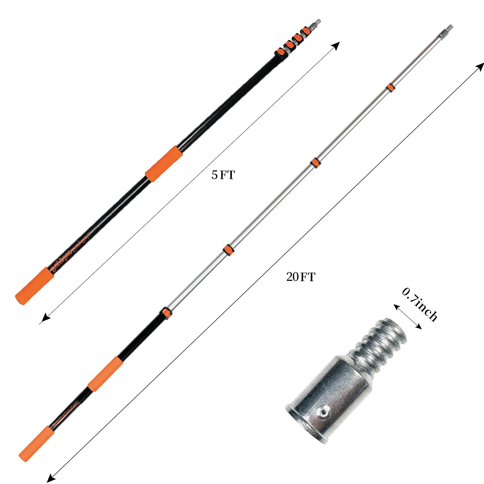 Buyplus flip-tab lock demonstrates quick, secure length adjustments.