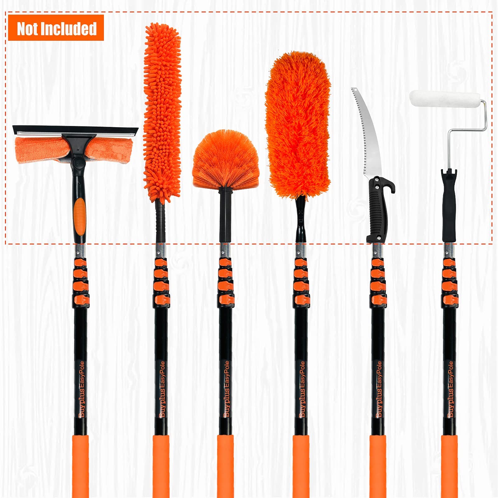Buyplus lightweight ergonomic handle offers non-slip grip in wet conditions.