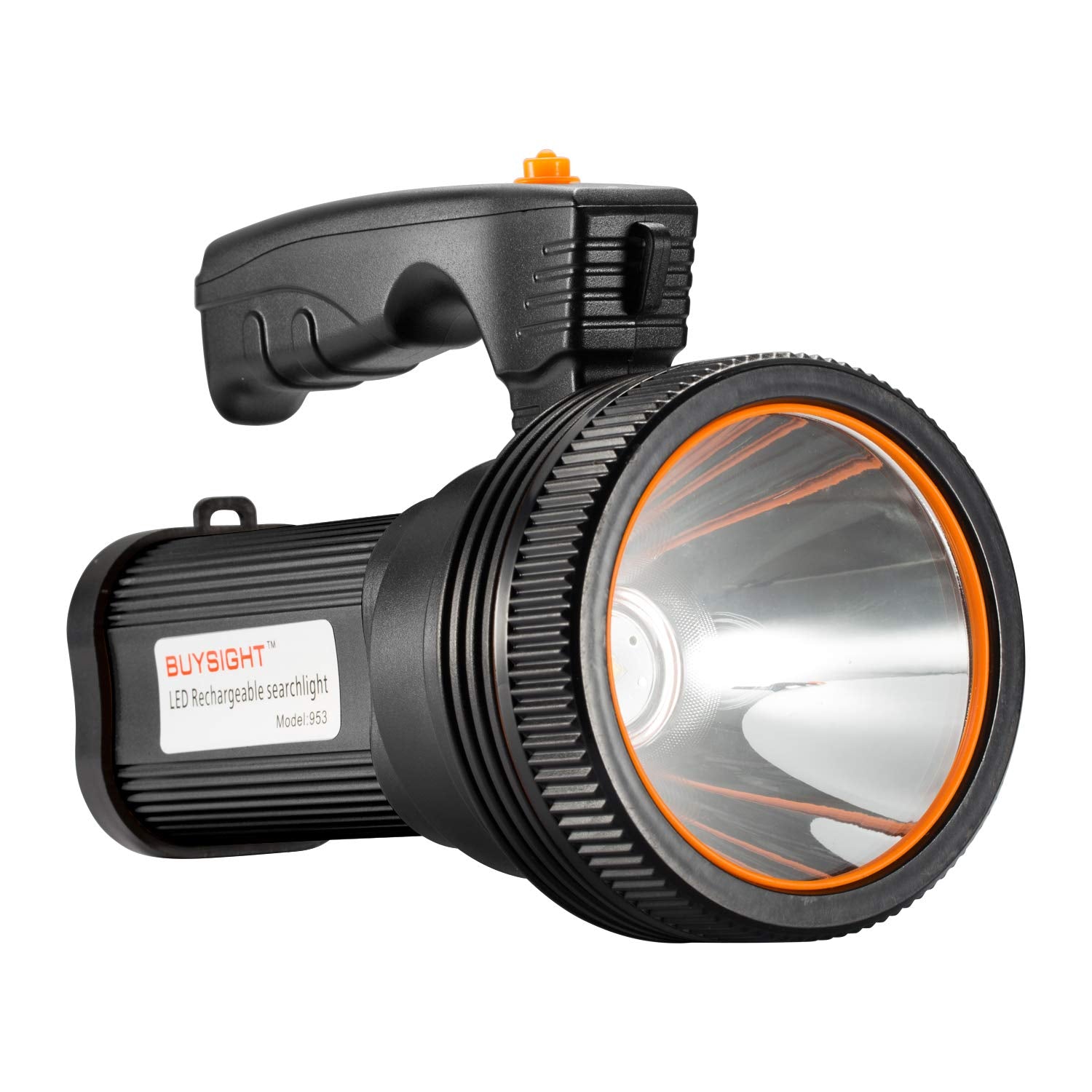 BUYSIGHT Rechargeable Spotlight front view, bright beam for outdoor visibility