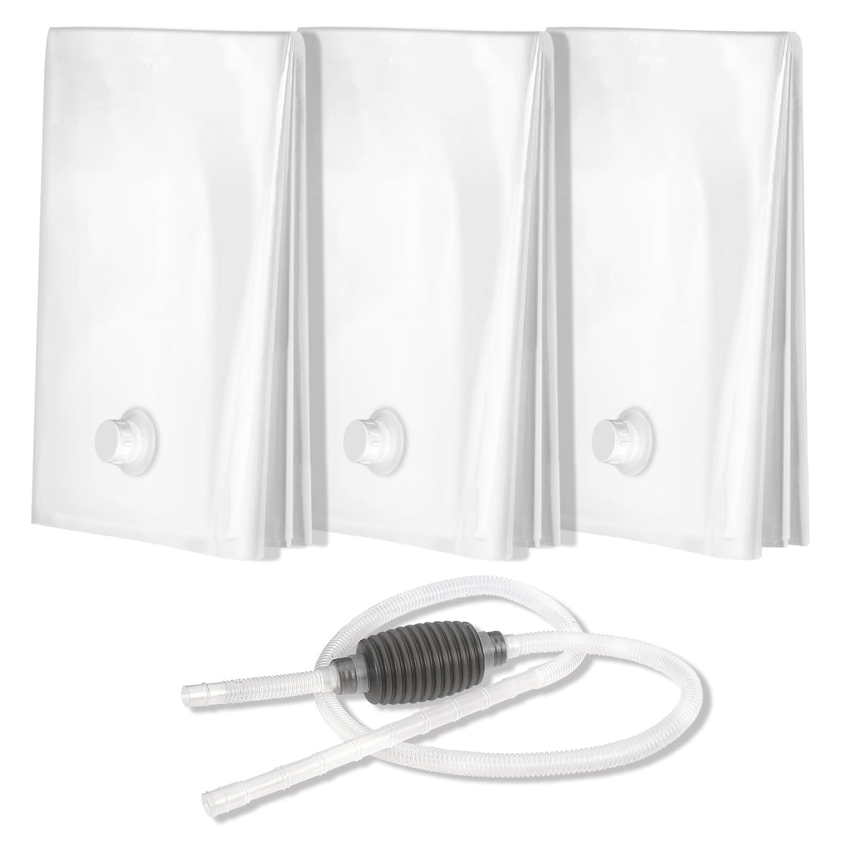 Buzzlett 3-pack water bladder folded for storage and portability