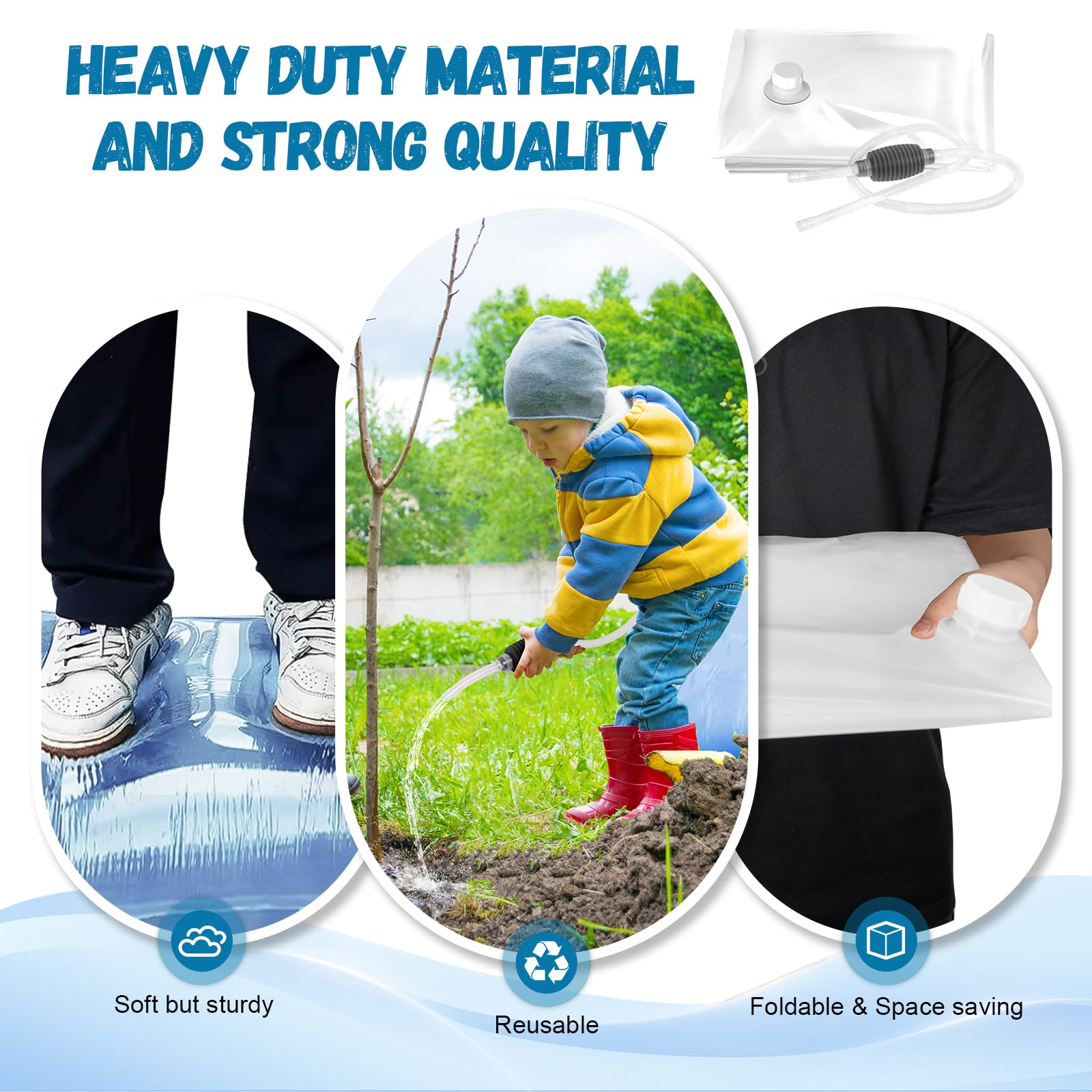 Buzzlett camping setup with water bladder kit