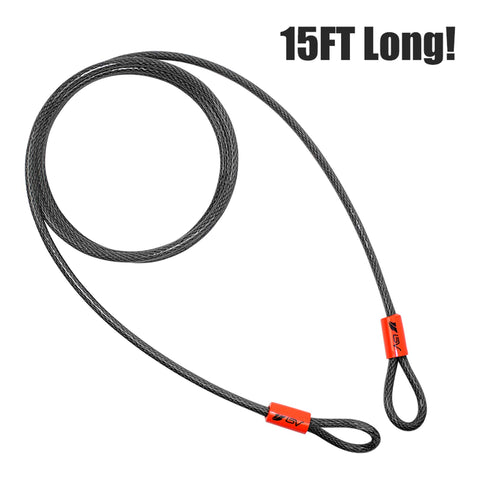 BV 10mm thick security cable feels sturdy for versatile locking.